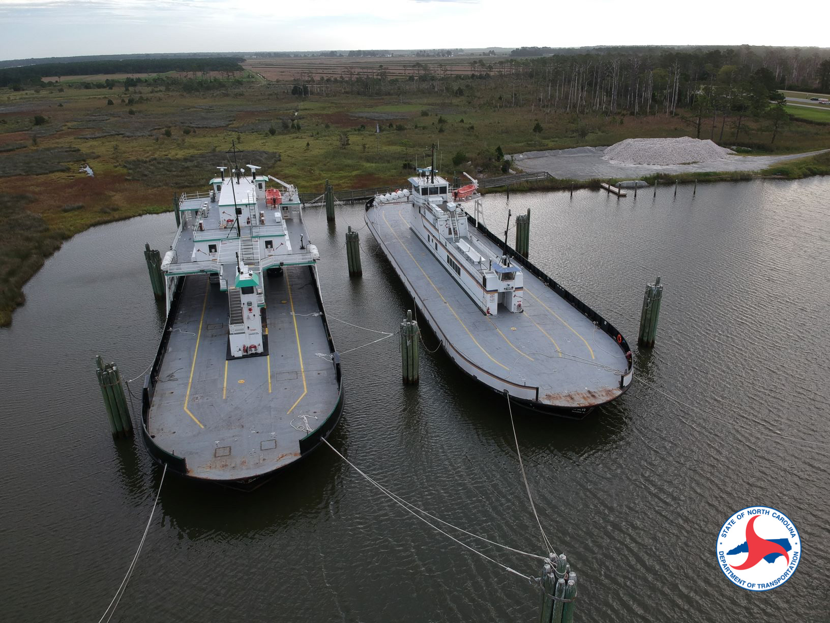 Ferries at Swan Quarter on the Pamlico Sound