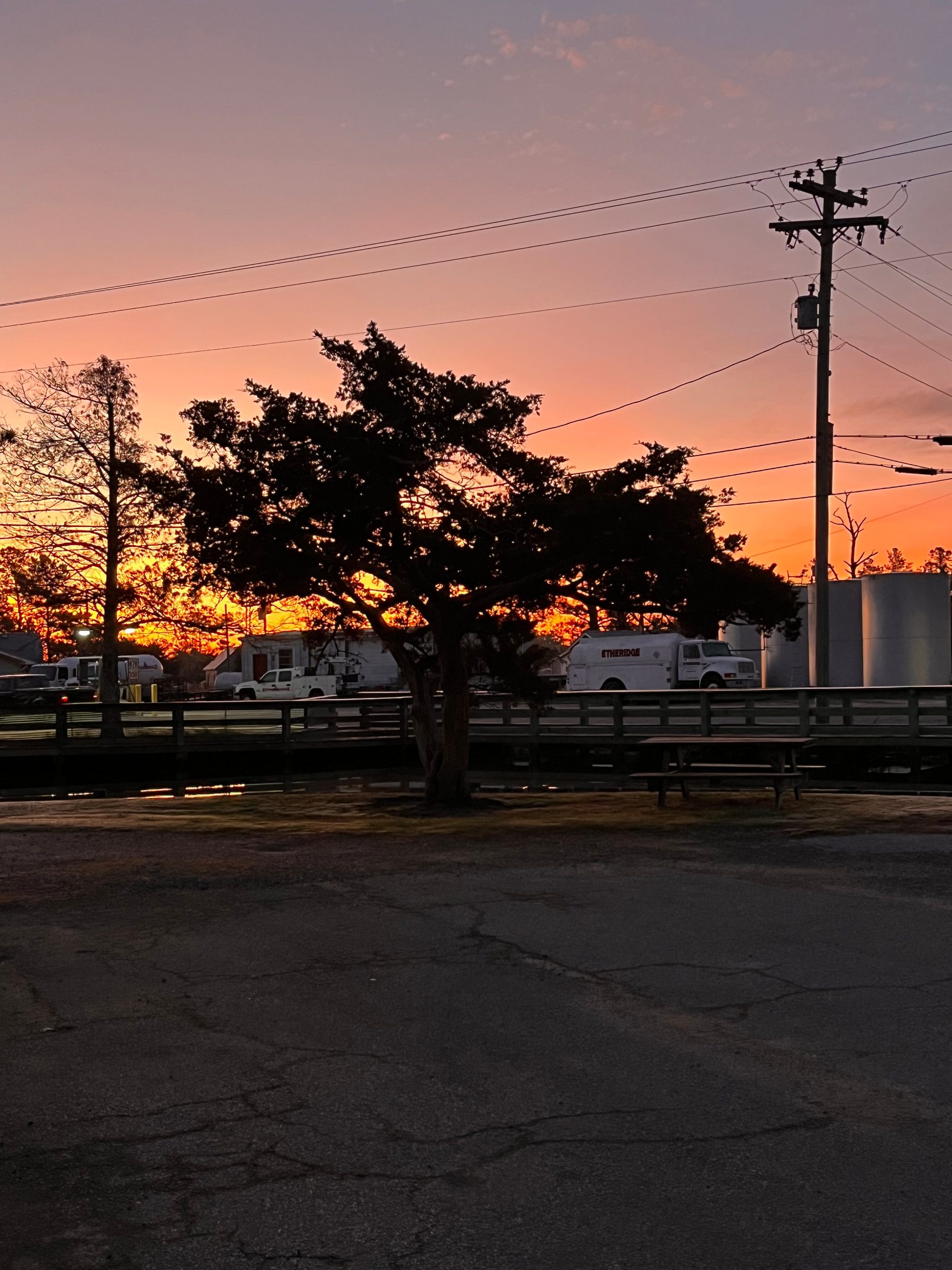 Sunset over Far Creek at Hotel Engelhard