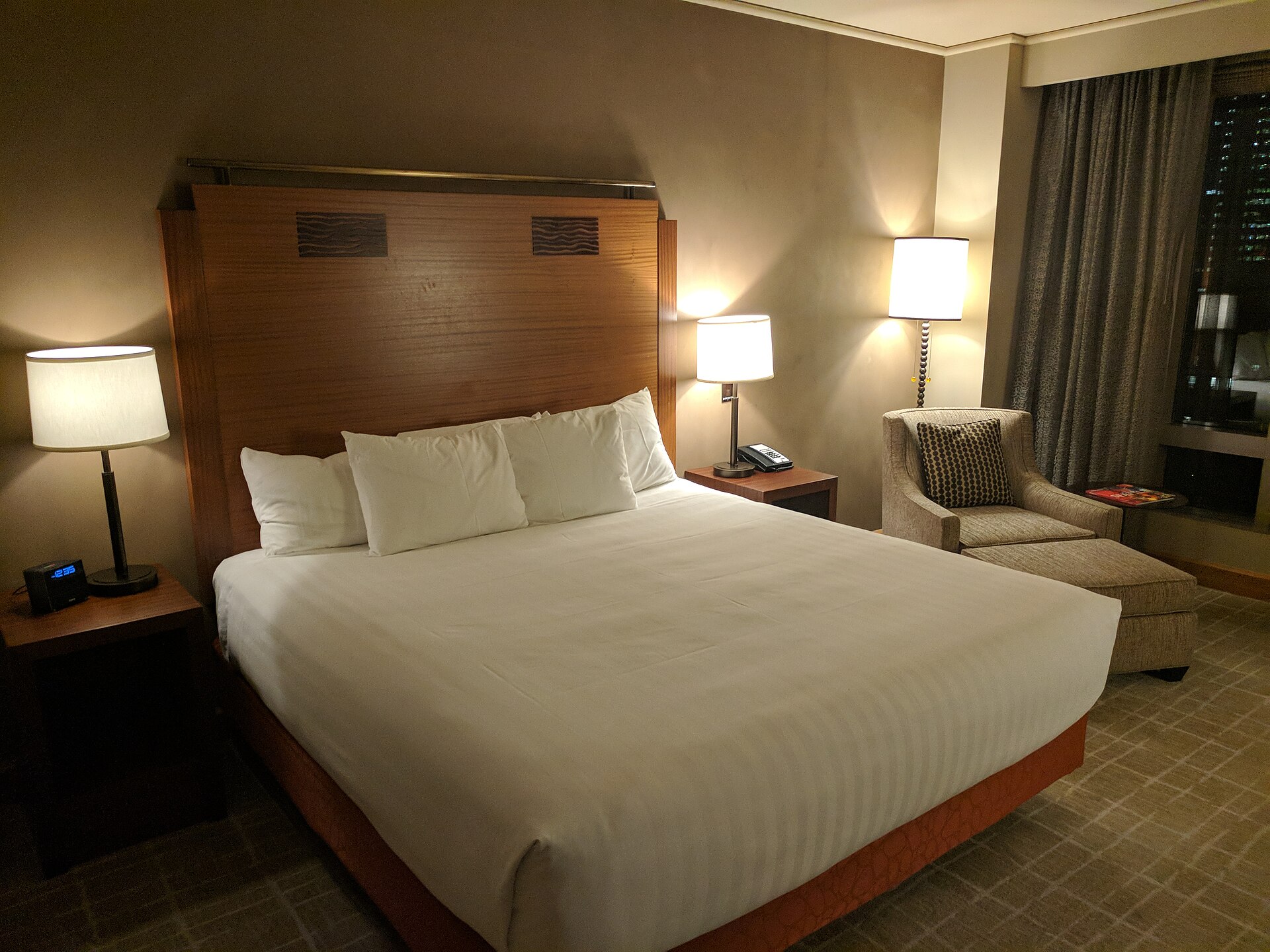 A clean, comfortable queen room at Hotel Engelhard